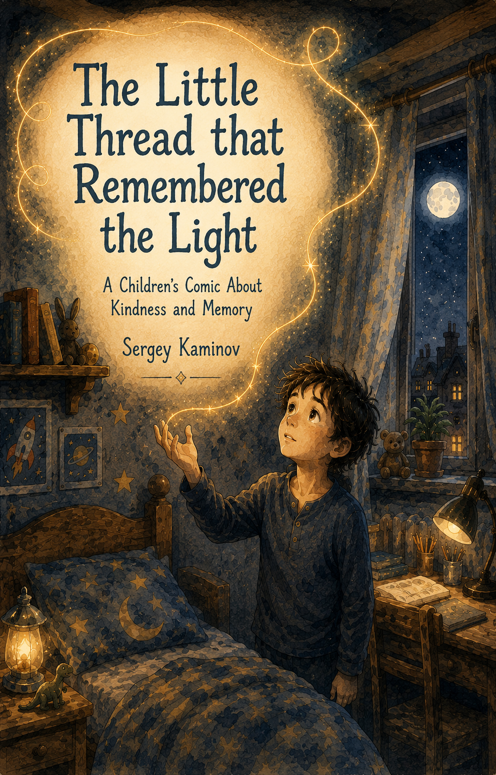 The Little Thread that Remembered the Light — Children's Comic edition book cover